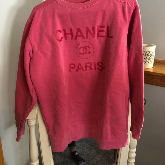 Tops | Fake Chanel Sweatshirt Size 